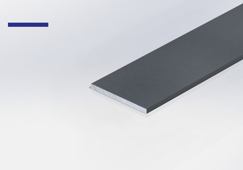 Strip antraciet bij ALUMINIUMvakman - Alle donkergrijze strips, ideaal als afdek / afwerk / overdek & stoot strip - in RAL 7016 en 7021 - tot 2950 mm op maat!