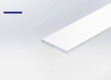 Alu strip - wit gecoat