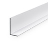 Wit aluminium L profiel - 40x20x2 mm - 6060 T6 - Alu hoek profiel ongelijk(zijdig) - wit gecoat - RAL 9016, 9010 of 9001