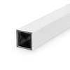 Witte aluminium koker vierkant - 25x25x2 mm - wit gecoat in RAL 9016, 9010 of 9001 - 6060 T6 (alu kokerprofiel / buis vierkant)