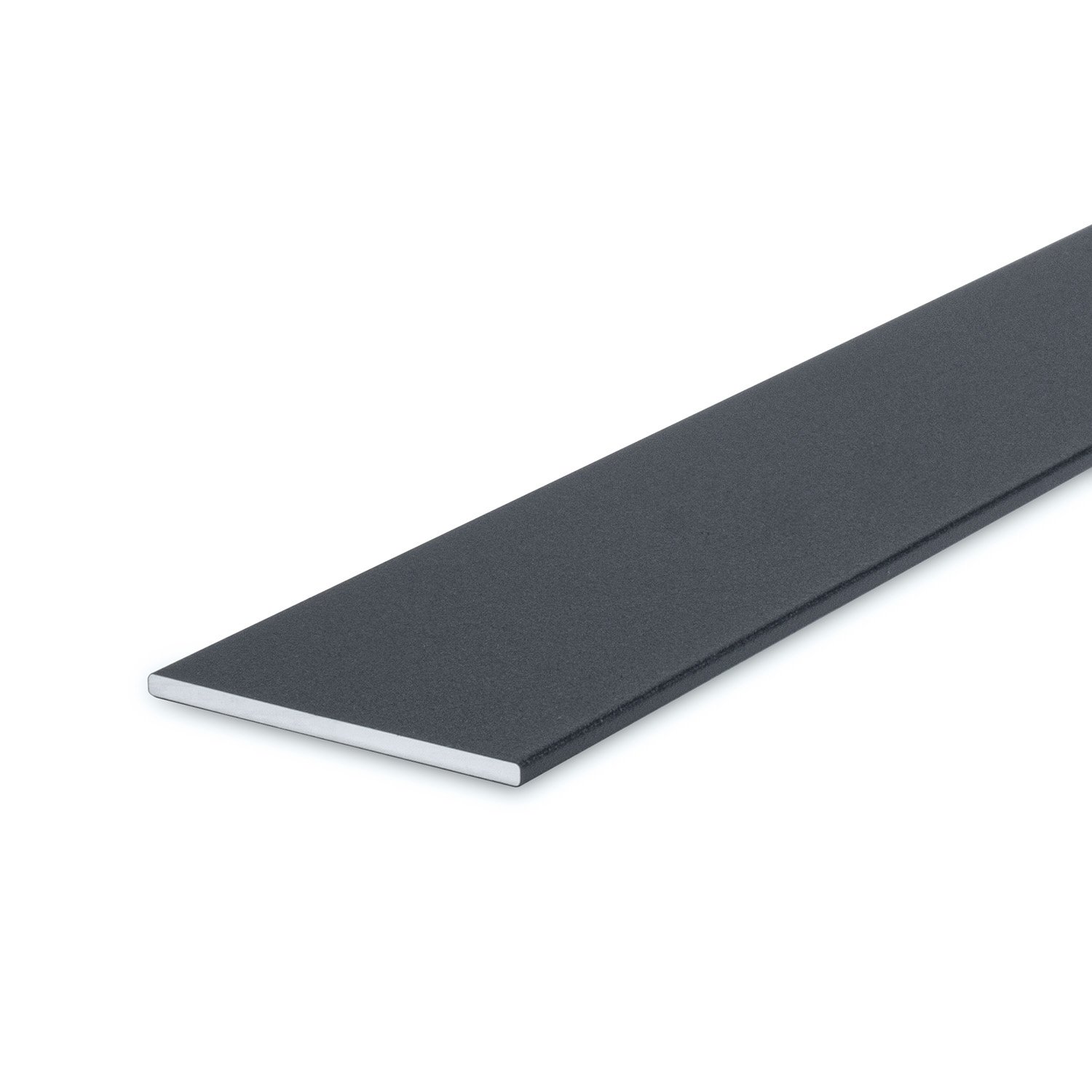 Antraciet aluminium strip - 60x3 mm - 6060 T6 - Alu plat massief (platstaf) - antraciet gecoat - RAL 7016 of 7021