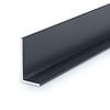 Antraciet aluminium L profiel - 15x10x2 mm - 6060 T6 - Alu hoek profiel ongelijk(zijdig) - antraciet gecoat - RAL 7016 of 7021
