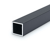 Antraciet aluminium koker - 25x25x3 mm (vierkant) - 6060 T6 - Alu rechte buis / kokerprofiel - antraciet gecoat - RAL 7016 of 7021