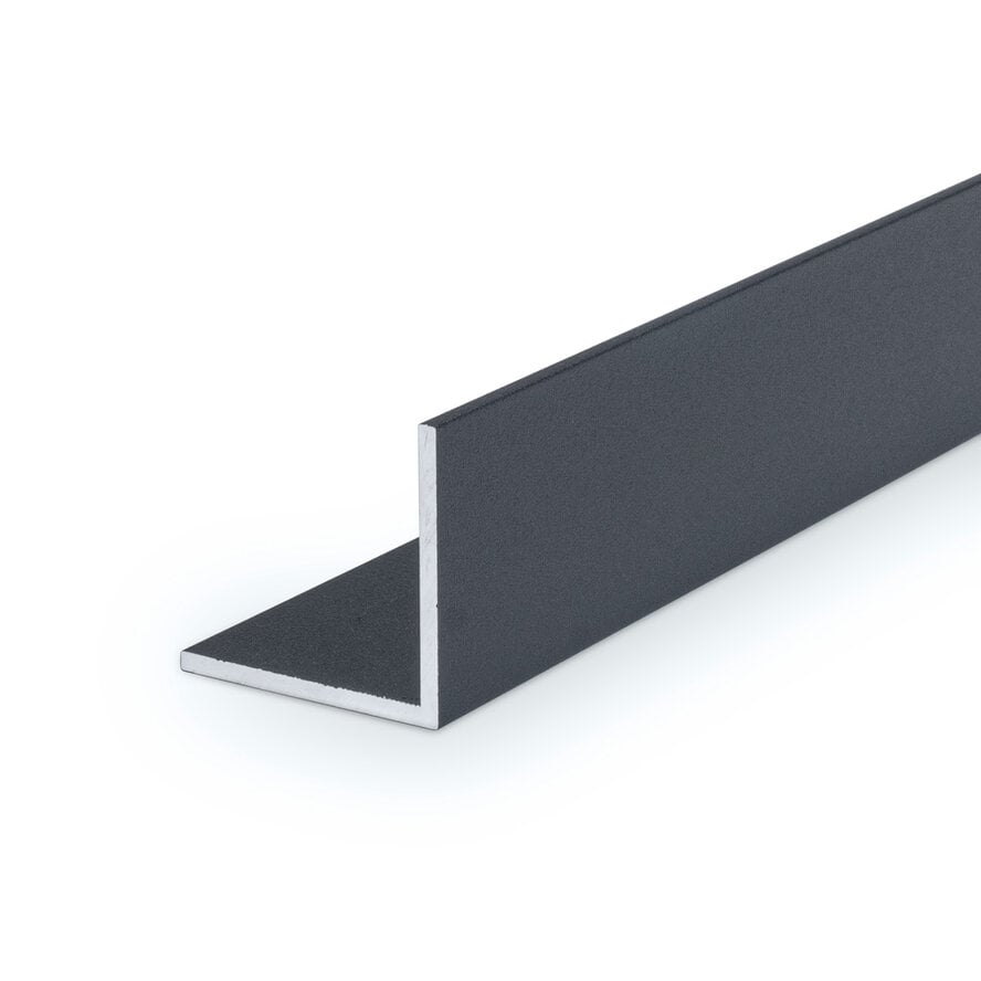 Antraciet aluminium hoekprofiel - 50x50x2 mm - gecoat in RAL 7016 of 7021 - 6060 T6 - alu hoeklijn / hoekstrip / hoeklijst / hoekbeschermer (afsluit-, afwerk- & afdek profiel) Antraciet aluminium hoekprofiel - 50x50x2 mm - gecoat in RAL 7016 of 7021 - 6060 T6 - alu hoeklijn / hoekstrip / hoeklijst / hoekbeschermer (afsluit-, afwerk- & afdek profiel)
