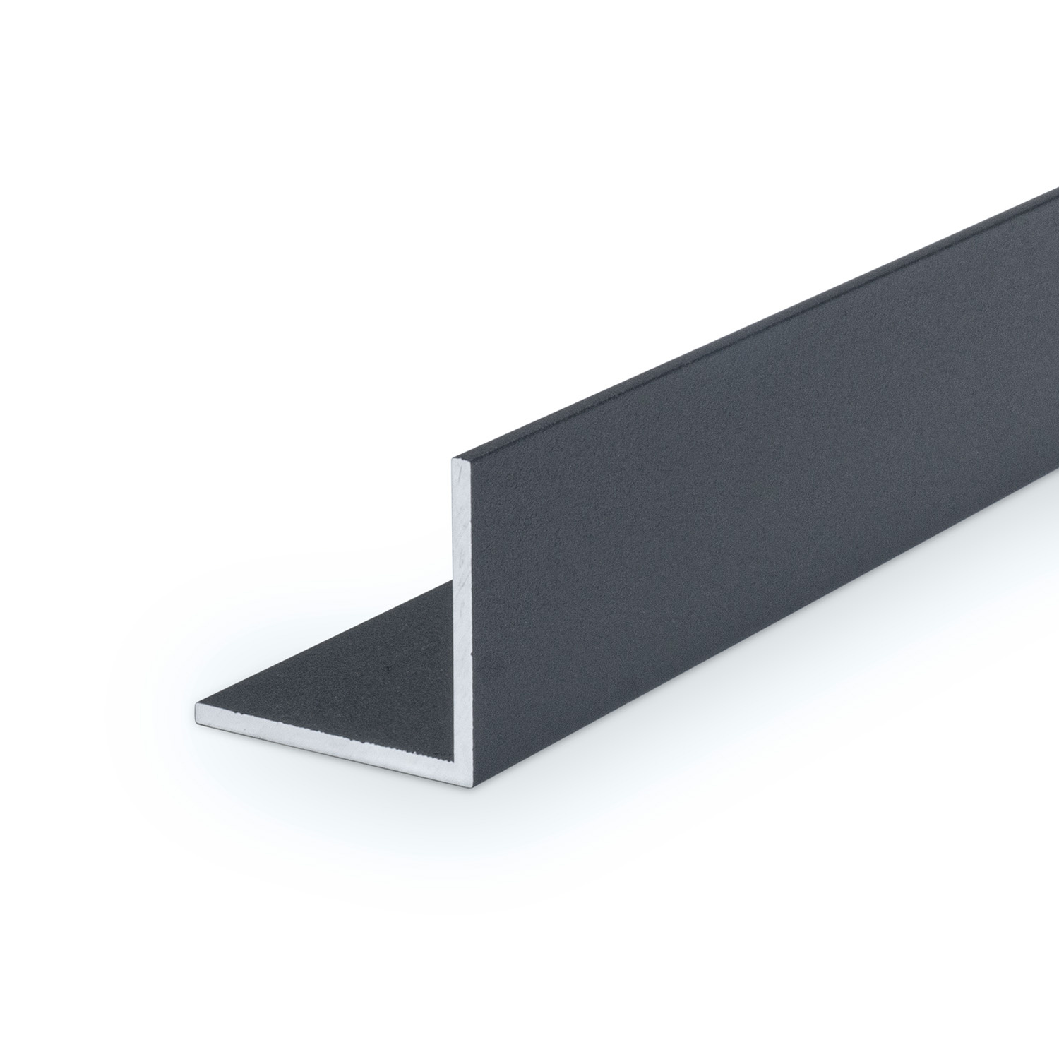 Antraciet aluminium hoekprofiel - 40x40x3 mm - 6060 T6 - Alu hoek profiel gelijk(zijdig) - antraciet gecoat - RAL 7016 of 7021