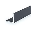Antraciet aluminium hoekprofiel - 30x30x2 mm - gecoat in RAL 7016 of 7021 - 6060 T6 - alu hoeklijn / hoekstrip / hoeklijst / hoekbeschermer (afsluit-, afwerk- & afdek profiel)