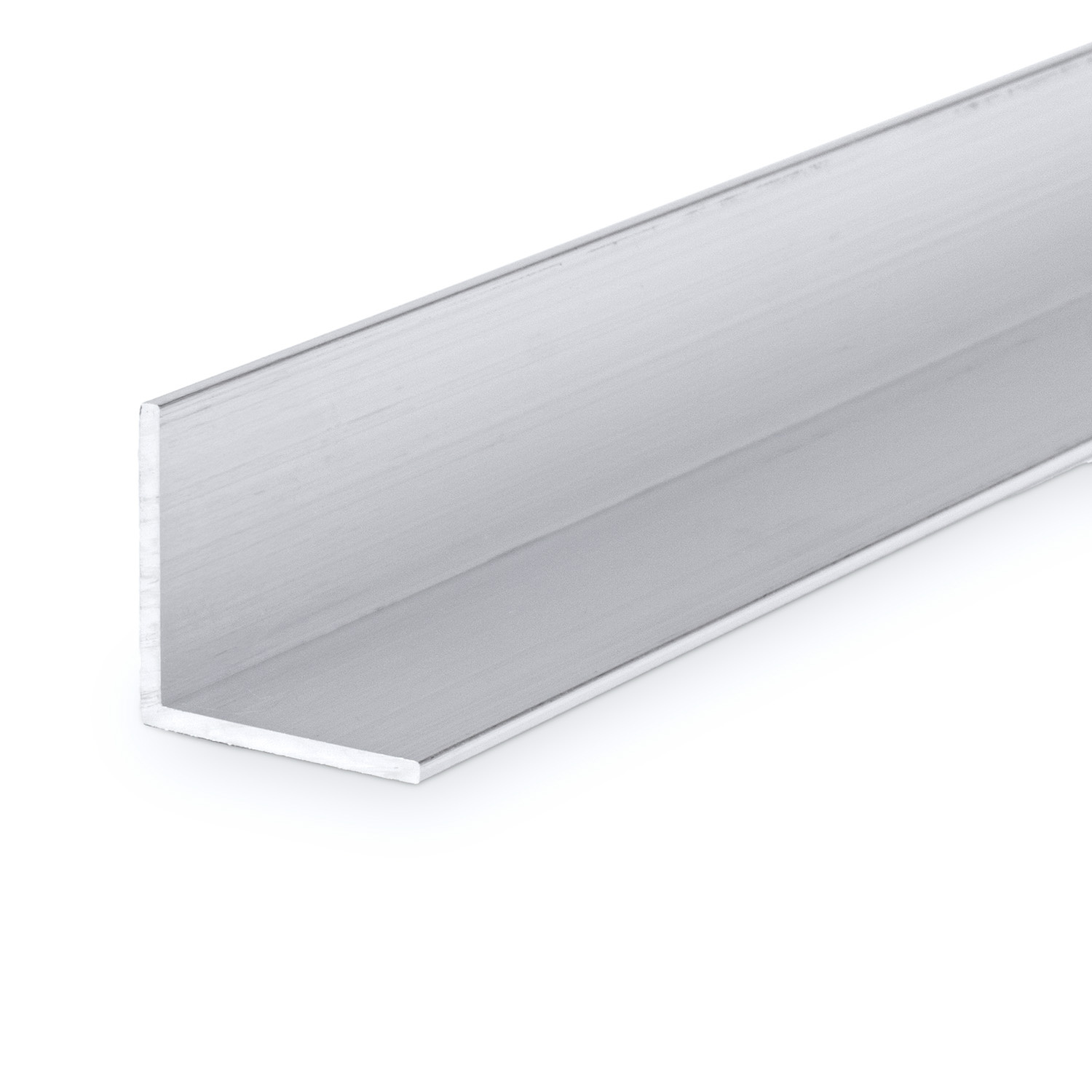 Hoekprofiel aluminium gelijkzijdig 45x45x2 mm - 6060 T6 - AL brut - blank - onbehandeld - ruw ALU