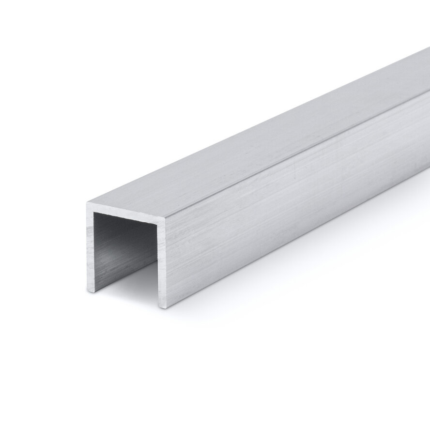 Aluminium U-profiel - 25x25x25x3 mm - onbehandeld/blank - 6060 T6 (alu U-strip)