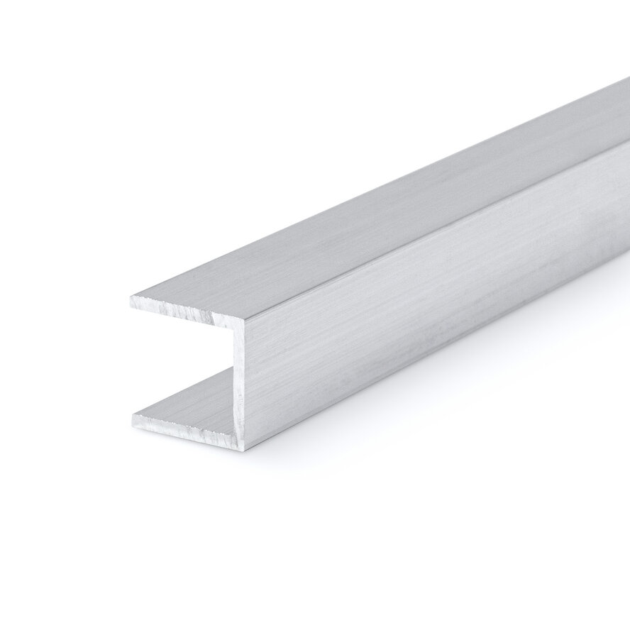 Aluminium U-profiel - 25x25x25x3 mm - onbehandeld/blank - 6060 T6 (alu U-strip)