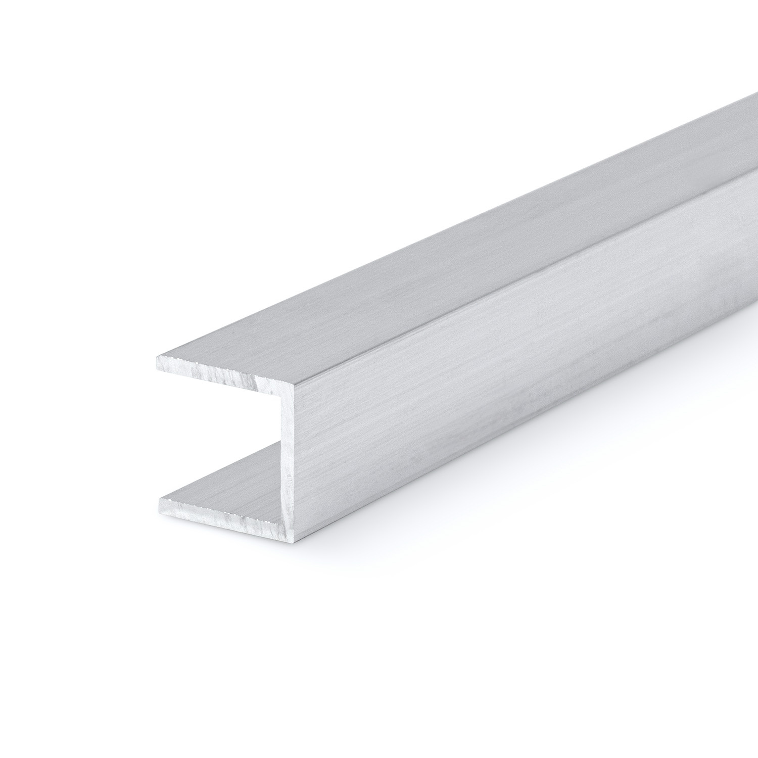 Aluminium U profiel 20x20x20x2 mm - 6060 T6 - AL U-profiel - brut - blank - onbehandeld - ruw ALU