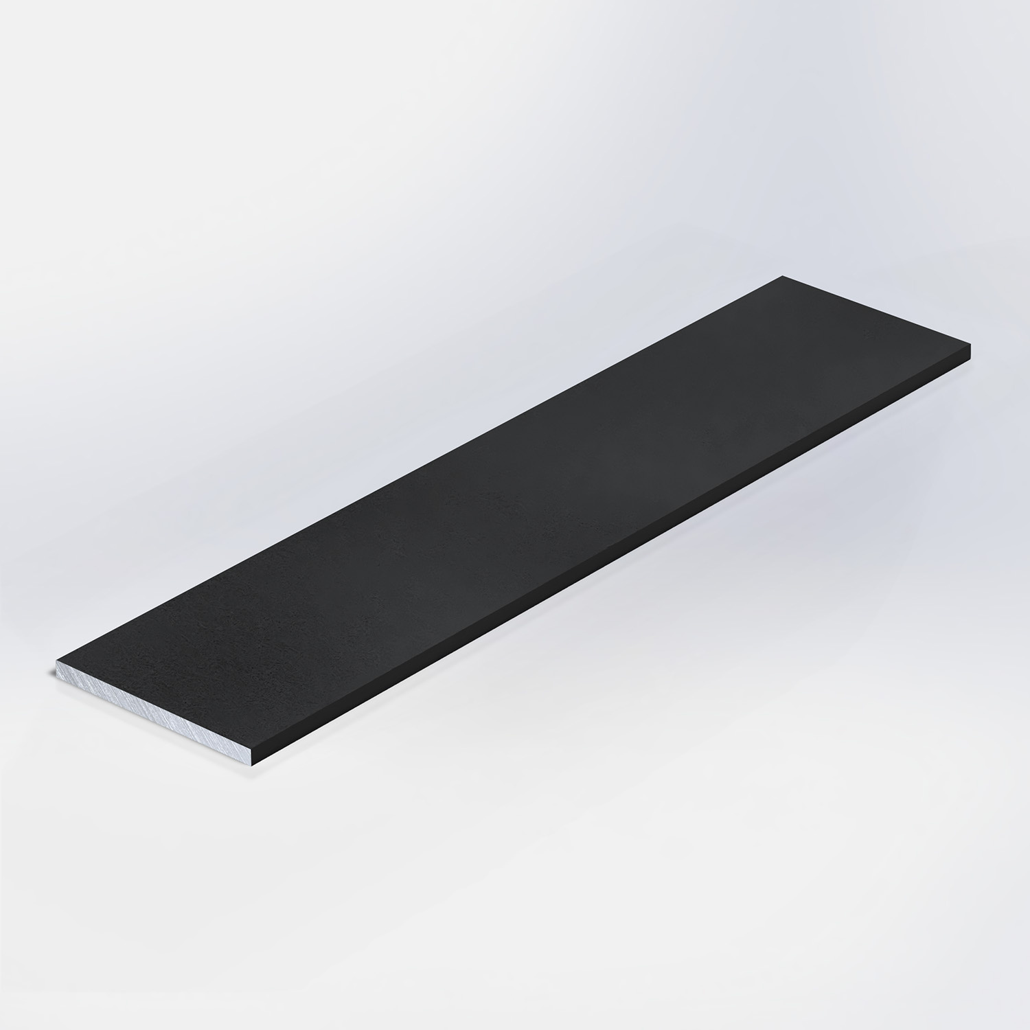 Zwarte aluminium strip - 40x2 mm - 6060 T6 - Alu plat massief (platstaf) - zwart gecoat - RAL 9005