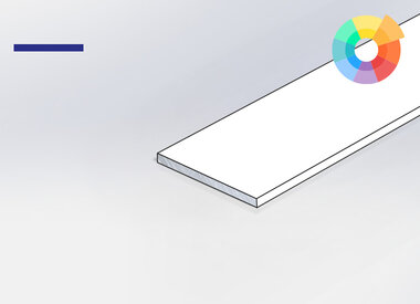 Alu strip - RAL kleur