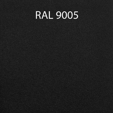 Sample poedercoating - zwart RAL 9005- antraciet RAL 7016 & 7021 - wit RAL 9001, 9010 & 9016 - grijs RAL 7030, 7044, 9002 & 1019 - brons
