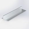L profiel aluminium ongelijkzijdig 40x20x2 mm - 6060 T6 - AL hoek ongelijk - brut - blank - onbehandeld - ruw ALU