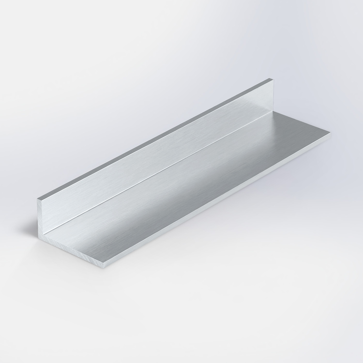 L profiel aluminium ongelijkzijdig 40x20x2 mm - 6060 T6 - AL hoek ongelijk - brut - blank - onbehandeld - ruw ALU