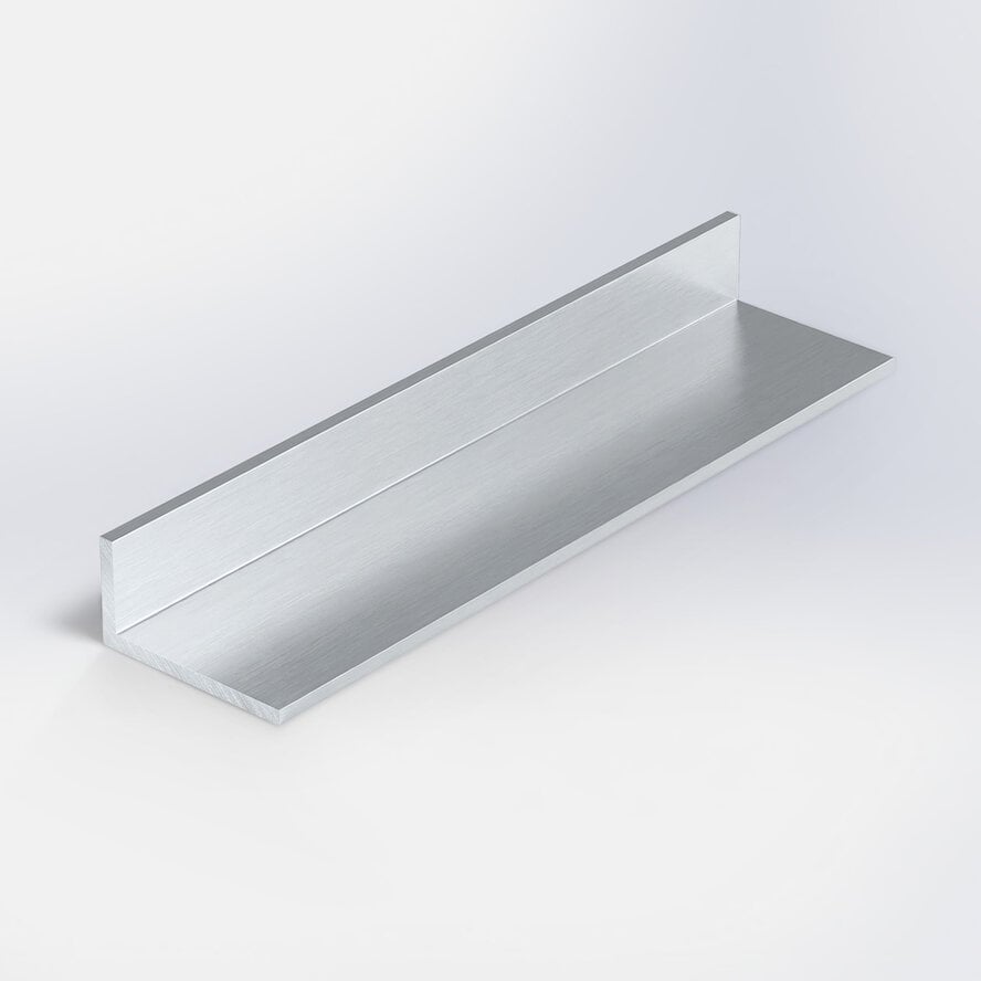 Aluminium L-profiel - 50x20x2 mm - onbehandeld/blank - 6060 T6 (alu L-lijn / L-strip) Aluminium L-profiel - 50x20x2 mm - onbehandeld/blank - 6060 T6 (alu L-lijn / L-strip)