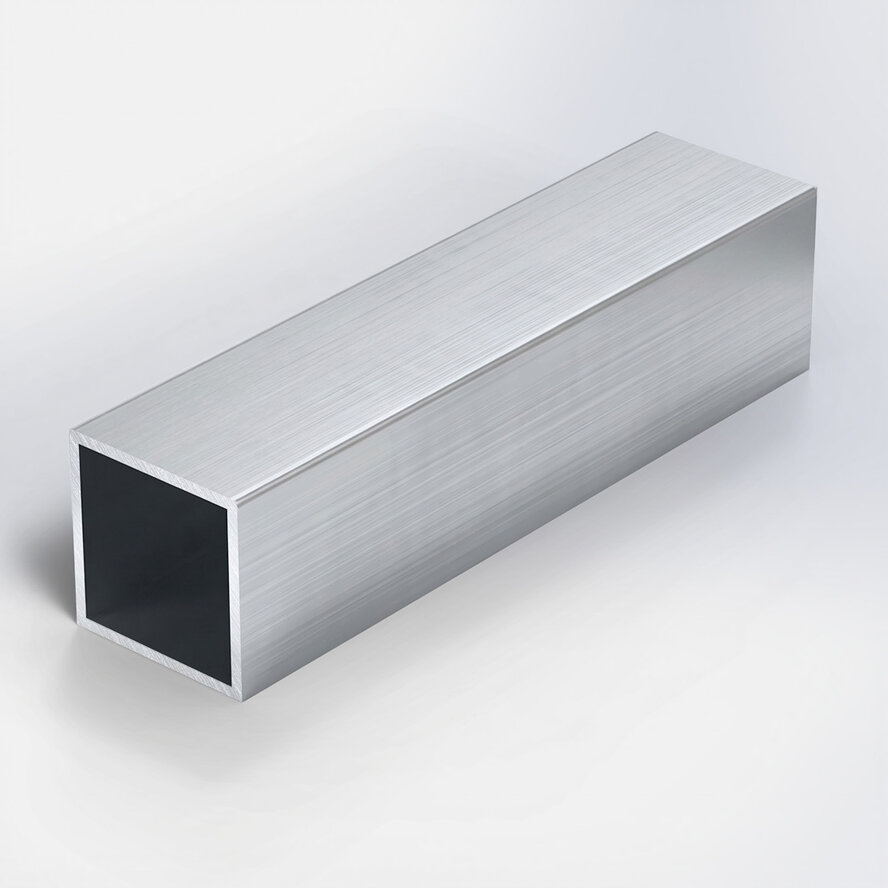 Aluminium koker vierkant - 100x100x3 mm - onbehandeld/blank - 6060 T6 (alu kokerprofiel / buis vierkant)