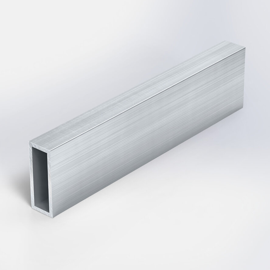 Aluminium koker rechthoekig - 60x30x3 mm - onbehandeld/blank - 6060 T6 (alu kokerprofiel / buis rechthoekig)