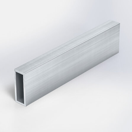 Aluminium koker rechthoekig - 80x50x2 mm - onbehandeld/blank - 6060 T6 (alu kokerprofiel / buis rechthoekig)