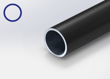 Alu buis - zwart gecoat