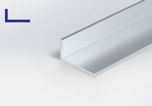 Aluminium L-profielen onbehandeld (brut) - voordelig online bij ALUMINIUMvakman.nl - in een lengte op maat, van 100-6000 mm - scherpe prijzen & snel in huis!