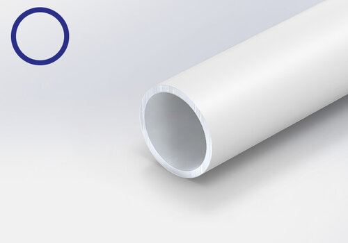 Alu buizen met witte poedercoating - in een lengte op maat bij ALUMINIUMvakman.nl - Alle witte buizen / ronde kokers- RAL 9016, 9010 of 9001 - snel in huis! 