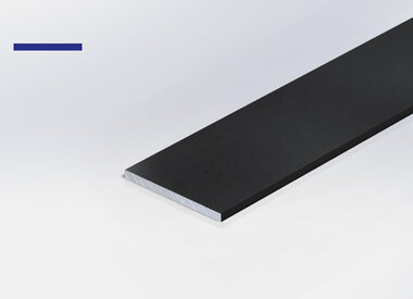 Alu strip - zwart gecoat
