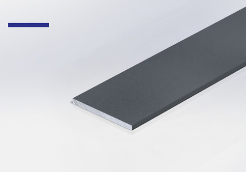 Alle aluminium strips antraciet gecoat  in RAL 7021 of 7016 bij ALUMINIUMvakman - donkergrijze ALU platstaf massief - 100-2950 mm lang - voordelig online! 