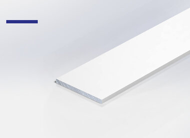 Alu strip - wit gecoat