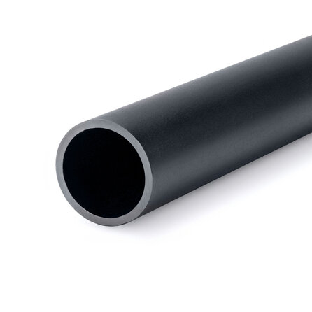 Antraciet aluminium buis - Ø 50x2,5 mm - gecoat in RAL 7016 of 7021 - 6060 T6 (alu buisprofiel rond / pijp)