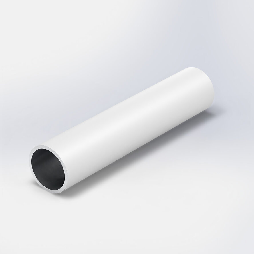 Witte aluminium buis - Ø 25x2,5 mm - wit gecoat in RAL 9016, 9010 of 9001 - 6060 T6 (alu buisprofiel rond / pijp) Witte aluminium buis - Ø 25x2,5 mm - wit gecoat in RAL 9016, 9010 of 9001 - 6060 T6 (alu buisprofiel rond / pijp)