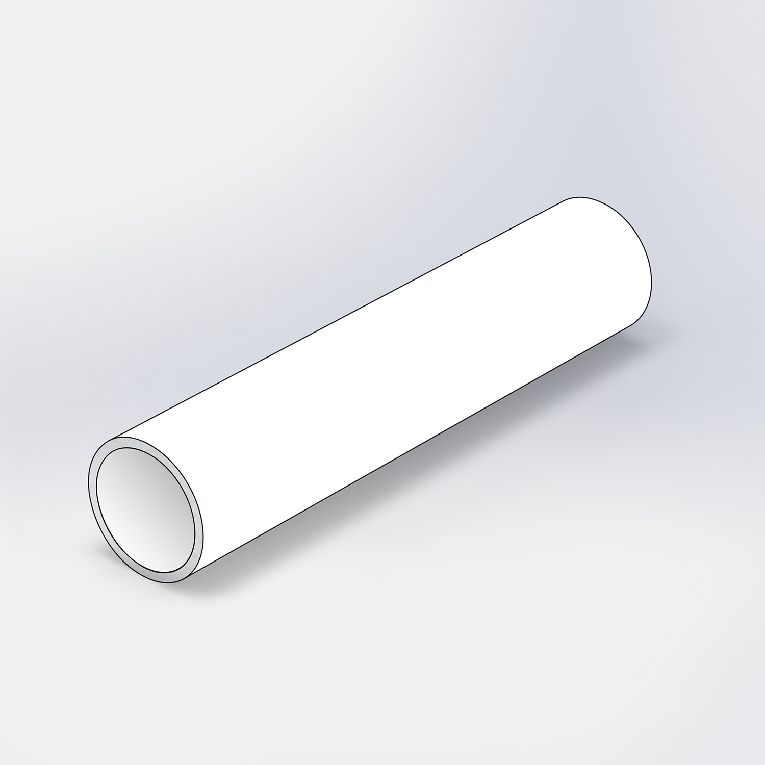 Aluminium buis in RAL kleur naar wens - 50x2,5 mm - 6060 T6 - alu kokerprofiel rond / alu pijp in RAL kleur naar wens - in kleur gecoat