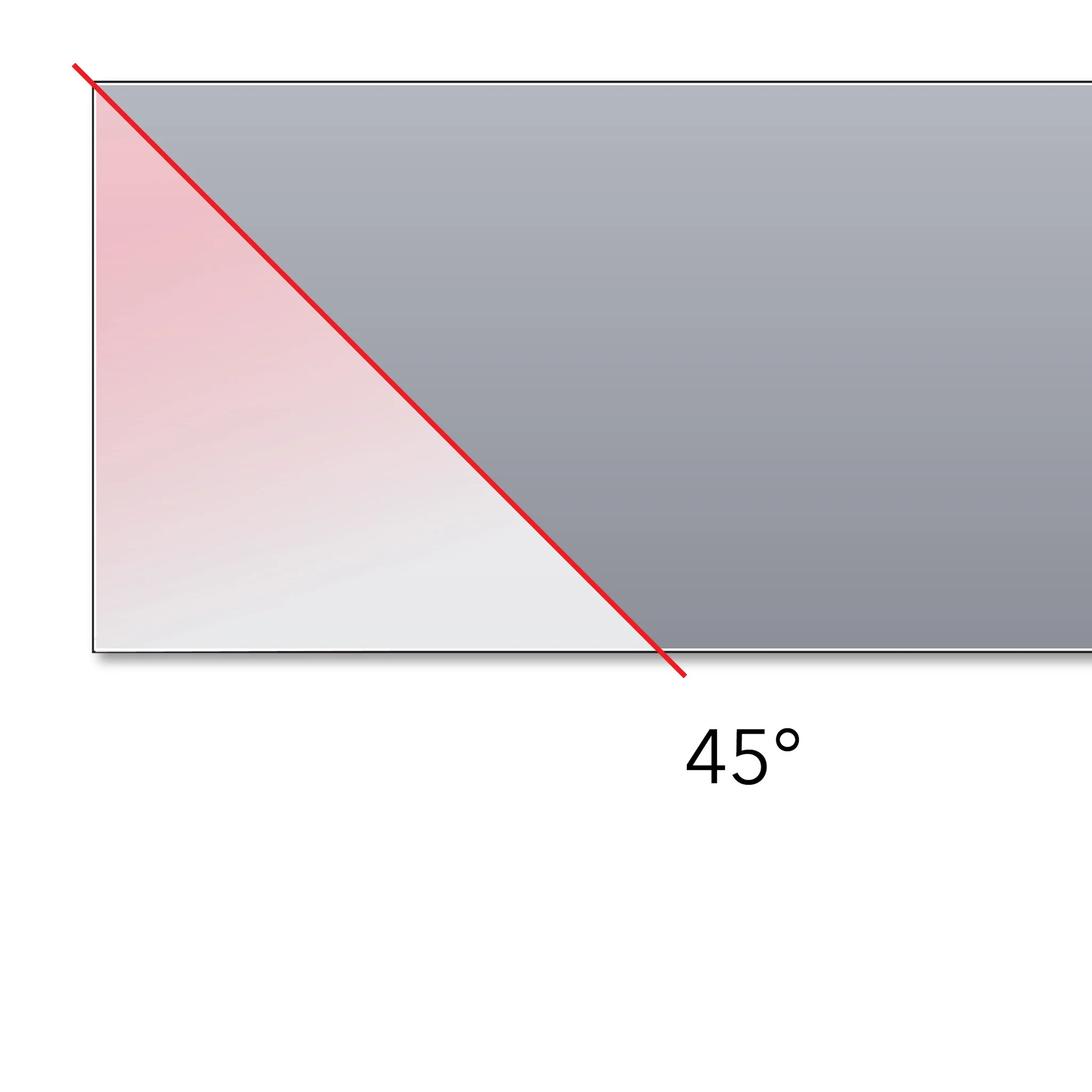 Verstek gezaagd (45°)