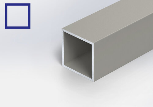 Aluminium koker grijs gecoat - in lengte op maat - bij ALUMINIUMvakman - ruime collectie grijze alu kokerprofielen - vierkant & rechthoekig - ook voor buiten!