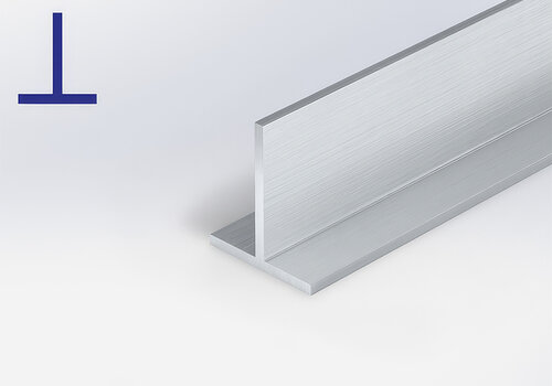 Alle onbehandelde aluminium T-profielen (brut / blank) van ALUMINIUMvakman.nl - altijd een T profiel op maat, tot 6 meter lang - direct uit eigen zagerij!