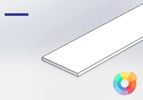 Strip (plat) in RAL kleur naar wens gecoat bij ALUMINIUMvakman.nl - voor een perfecte match - Altijd de juiste afwerkstrip, afdekstrip & stootstrip - op maat!