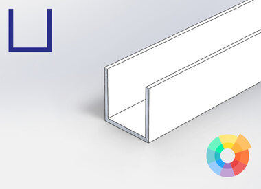 Alu U-profiel - RAL kleur