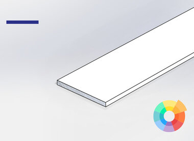 Alu strip - RAL kleur