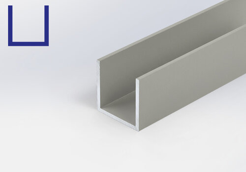 U-profiel grijs bij ALUMINIUMvakman - Alle grijze U-strips in diverse RAL kleuren - voor strakke randen & kanten - in een lengte op maat tot max. 2950 mm! 