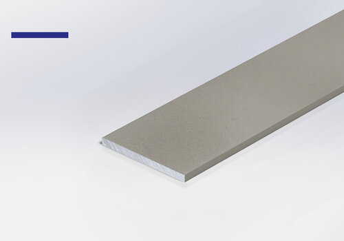 Strip (platstaf / plat profiel) grijs gecoat bij ALUMINIUMvakman - stijlvolle grijze afwerk/afdek strips - hoogwaardige grijze poedercoating, ook voor buiten! 