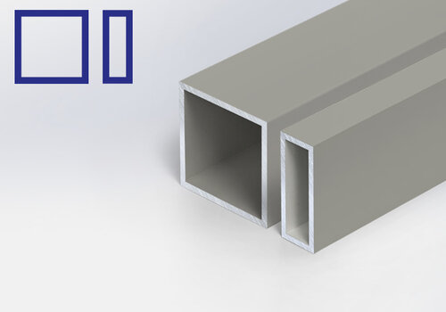 Een grijs kokerprofiel in een lengte op maat tot 2950 mm bij ALUMINIUMvakman - altijd de juiste grijze koker, ook voor buiten - voordelig online & snel in huis!