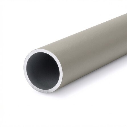 Grijze aluminium buis - Ø 40x3 mm - grijs gecoat in RAL 7044, 7030, 1019 of 9002 - 6060 T6 (alu buisprofiel rond / pijp)