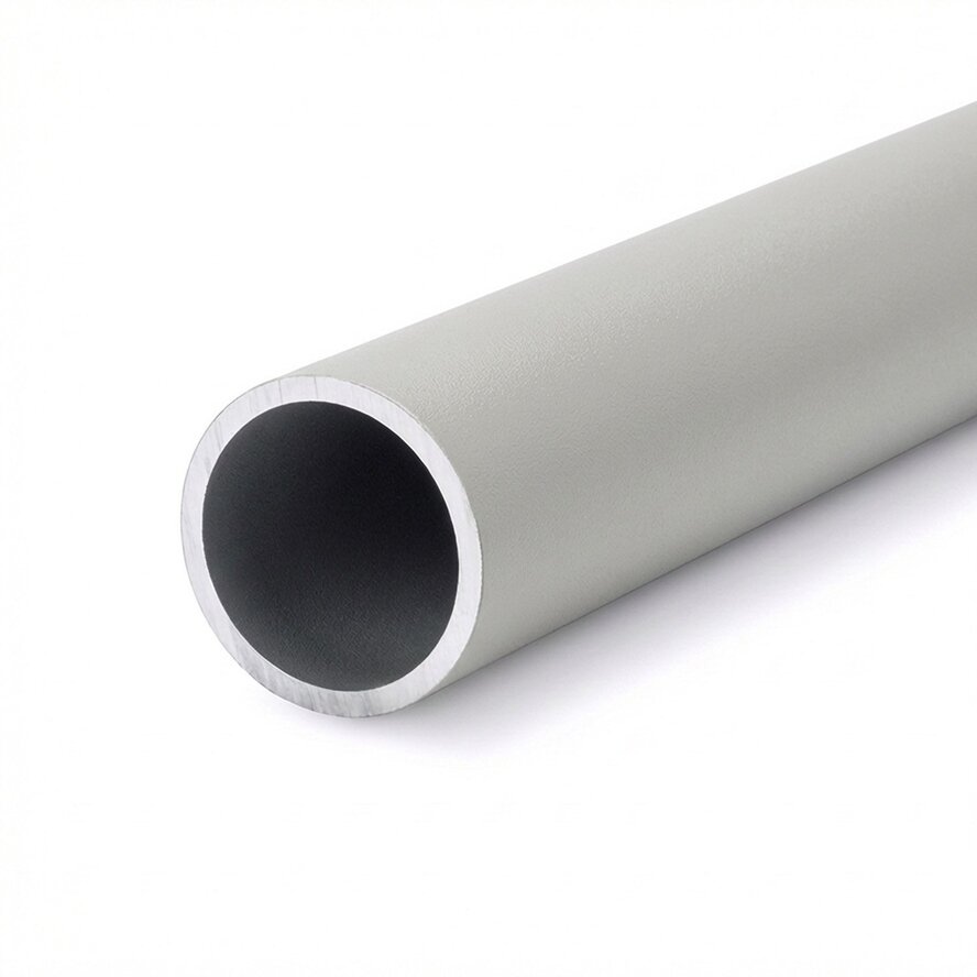 Grijze aluminium buis - Ø 45x2,5 mm - grijs gecoat in RAL 7044, 7030, 1019 of 9002 - 6060 T6 (alu buisprofiel rond / pijp) Grijze aluminium buis - Ø 45x2,5 mm - grijs gecoat in RAL 7044, 7030, 1019 of 9002 - 6060 T6 (alu buisprofiel rond / pijp)