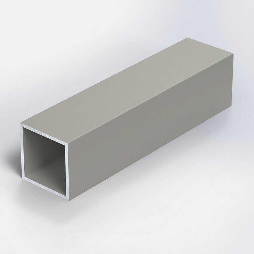 Grijze aluminium koker vierkant - 25x25x3 mm - grijs gecoat in RAL 7044, 7030, 1019 of 9002 - 6060 T6 (alu kokerprofiel / buis vierkant) Grijze aluminium koker vierkant - 25x25x3 mm - grijs gecoat in RAL 7044, 7030, 1019 of 9002 - 6060 T6 (alu kokerprofiel / buis vierkant)