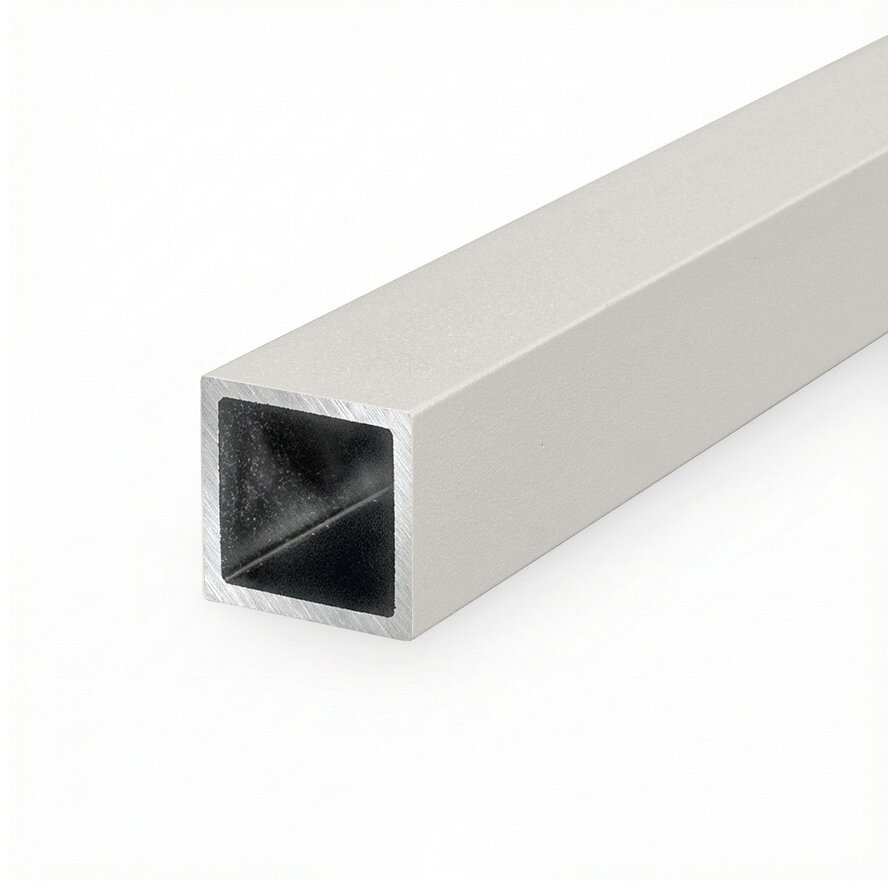 Grijze aluminium koker vierkant - 30x30x2 mm - grijs gecoat in RAL 7044, 7030, 1019 of 9002 - 6060 T6 (alu kokerprofiel / buis vierkant) Grijze aluminium koker vierkant - 30x30x2 mm - grijs gecoat in RAL 7044, 7030, 1019 of 9002 - 6060 T6 (alu kokerprofiel / buis vierkant)