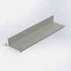 Grijs aluminium L-profiel - 70x20x2 mm - gecoat in RAL 7044, 7030, 1019 of 9002 - 6060 T6 - grijze alu L-lijn, -strip, -lijst / hoekbeschermer (afsluit-, afwerk- & afdek profiel)