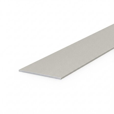 Grijze aluminium strip - 60x3 mm (massief) - gecoat in RAL 7044, 7030, 1019 of 9002 - 6060 T6 - grijze alu platstaf (afsluit-, overgangs-, afdek- & afdeklat / -lijn / -lijst / -profiel)