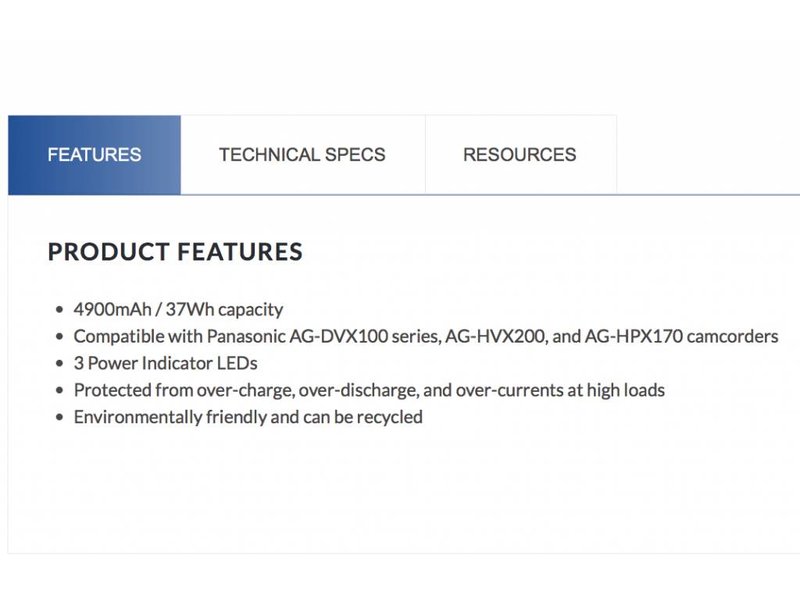 IDX SL-VBD 50, 7,4 V Lithium-Ionen-Akku