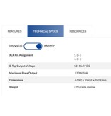 IDX V-Mount Akkuadapterplatte mit 4-poligem XLR DC Ausgang