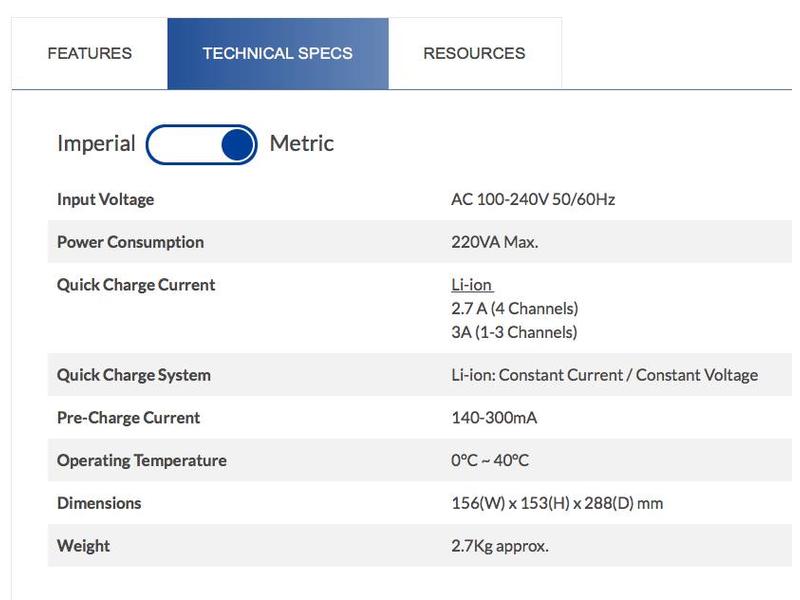 IDX VL-4Se - charger for up to four ENDURA lithium-ion batteries